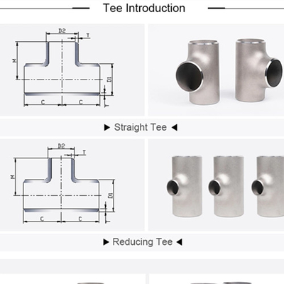 Manufacturer Grade2  Titanium tee for titanium pipe fittings Connector